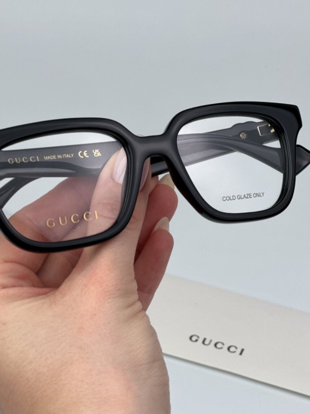 GUCCI GG1536O 001 BLACK SQUARE WOMEN EYEGLASSES